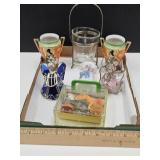 Stain Glass Angels, Jar w/Glass++