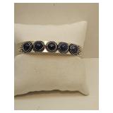 925 Silver Blue Lapis Bracelet