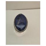 925 Silver Blue Lapis Ring Sz 7