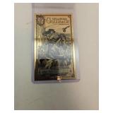 1/2 Oklahoma Goldback 1/2000th Oz 24K