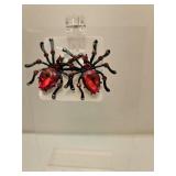 Red Jewel Spider Earrings
