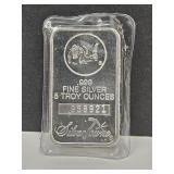 5 Troy Ounce Silver Bar .999 Fine Silver