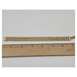 Gold Tone Basket Weave Bracelet
