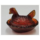 Vintage Hen on a Nest 2 1/2' L