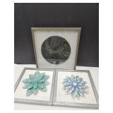 Modern & NICE HOme Decor Feathers & Metal Flower