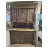 Antique 3 PC  Buffet Bottom 56 x20 x39' Total 89'