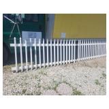 2 Sections Vinyl White Picket Fancing 90"L