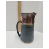 Local Artist Williams Pottery Pitcher 8.5"H