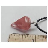 Cherry Quartz Pendant Necklace