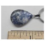 Dendritic Blue Lace Agate Necklace