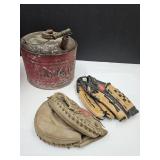 Gas Can & 2 Ball Gloves