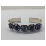 925 Silver Blue Lapis Bracelet