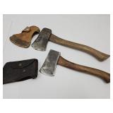 2 Hatchets w/Sheaths,1 Plumb Boy Scouts of America