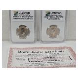 2 LCC Presidential Dollars Eisenhower & Ford