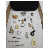 Costume Jewelry, Rings, Pendants, Brooch, Cross