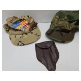 2 Military Hats & Utencils