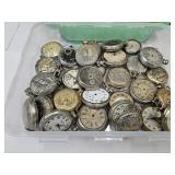 Large LOt of Pocket Watches in Food Storage