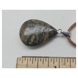 Green Brown Ocean Jasper Pendant Necklace