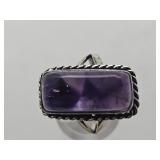 925 Silver Amethyst Ring Sz 9