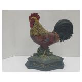 Rooster Door Stop 13" H Cast Iron