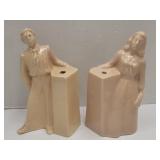 2 VTG Pottery 9.5"H see pics