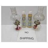 VTG Oil Lamps w/Oil NO SHIPPING
