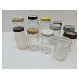 VTG Lot of GLass Jars, Jumbo Peanut Butter +