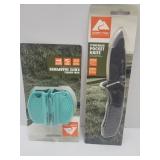 NEW Ozark Stag Finish Pocket Knife & Sharpener