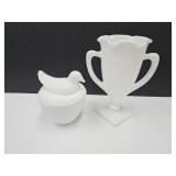 Vintage Smith  MilkGlass & Avon Candy Dish