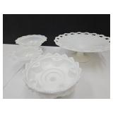 Milk Glass, Fenton, Unmarked Candle Holder