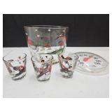 IceBucket & Shot Glasses ,Taylor Therm. 6"