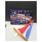 Toy Sail Boat & Diner Decor 22"W