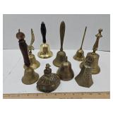 Brass Bell Lot  3.5 to 7 1/4' high
