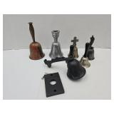Bells Brass Porcelain Enamel, Silverplate, Aluminm