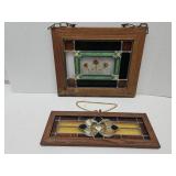 2 Hanging Stained Glass 16' & 16.5' wide