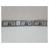 Lot of Three 1957, 57A, 57B Silver Certificates