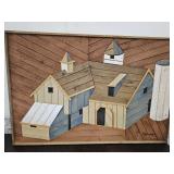 36.5 x 24.5   Signed 3D  Wood Barn Art Picture