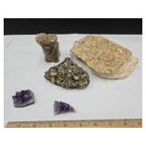 Gemstones, Amethyst, Fossil+