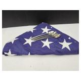 4 MCM Teaspoons & FREE 50 Star Flag