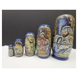 Manger Nesting Dolls  1.5 to 5" high