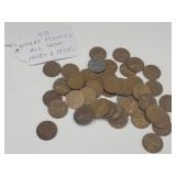 50 Wheat Pennies All From 1940