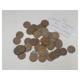 50 Wheat Pennies All From 1940
