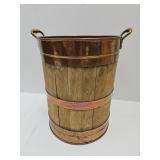 Wood & Copper w/Brass Handle 13"H