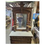 Antique Dresser with Mirror & Marble Top 7 FT h