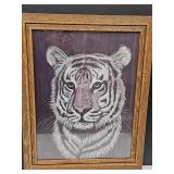 Framed M. Brice Tiger  Wall Art  22 xx 29'