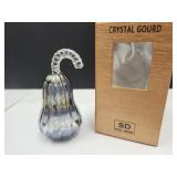 Simon Designs Amber Shimmer Pear Paperweight