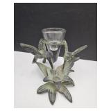MCM Brass Hosley Hummingbird Candle Holder