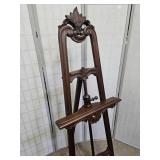 VTG Wood Carved Display Easel  67' high
