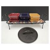 Pampered Chef Pottery & Metal Holder