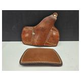 2 Holsters Brauer Leather  Short Revolver Gun  +